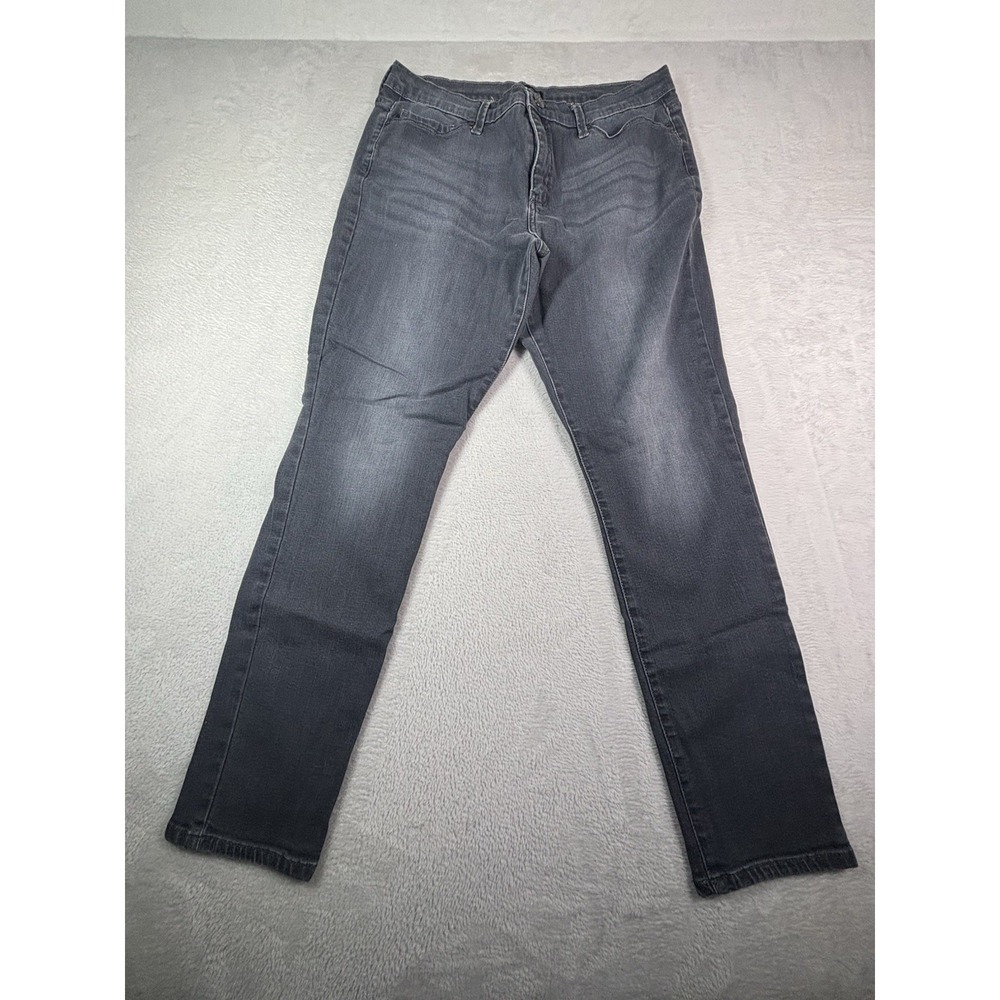 LEE Womens Slim Fit Skinny Leg Jeans Gray Blue Dark Wash Size 16 Medium